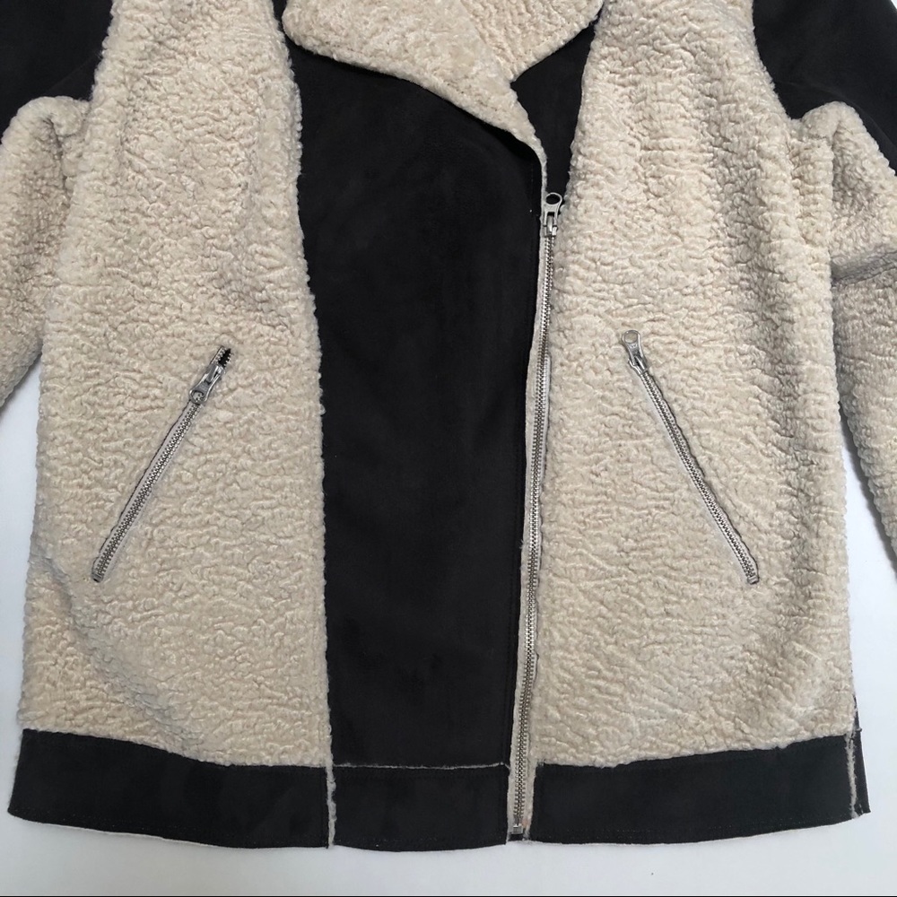 NWOT TREASURED & BOND OVERSIZED FAUX MOTO COAT - Picture 8 of 12